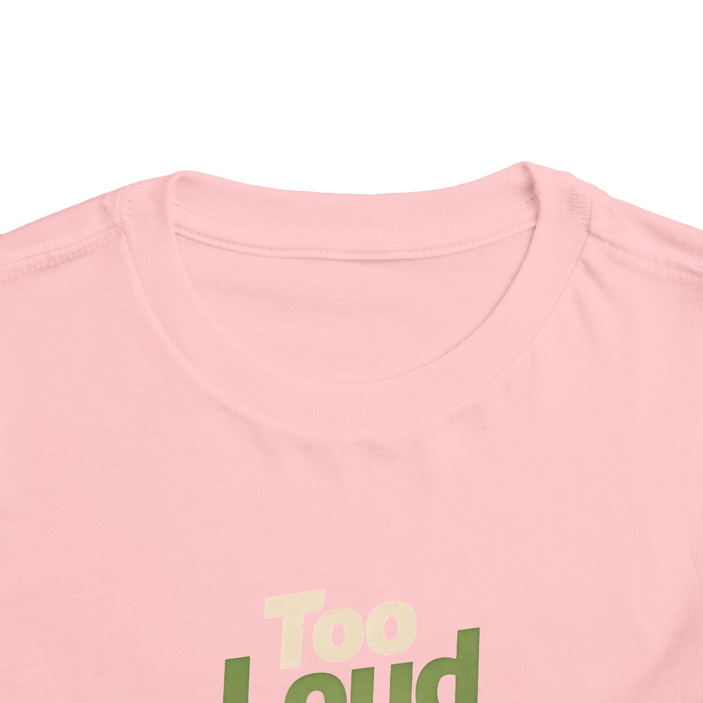 Toddler Tee — 'Too Loud' Headphone T-Rex Graphic Shirt