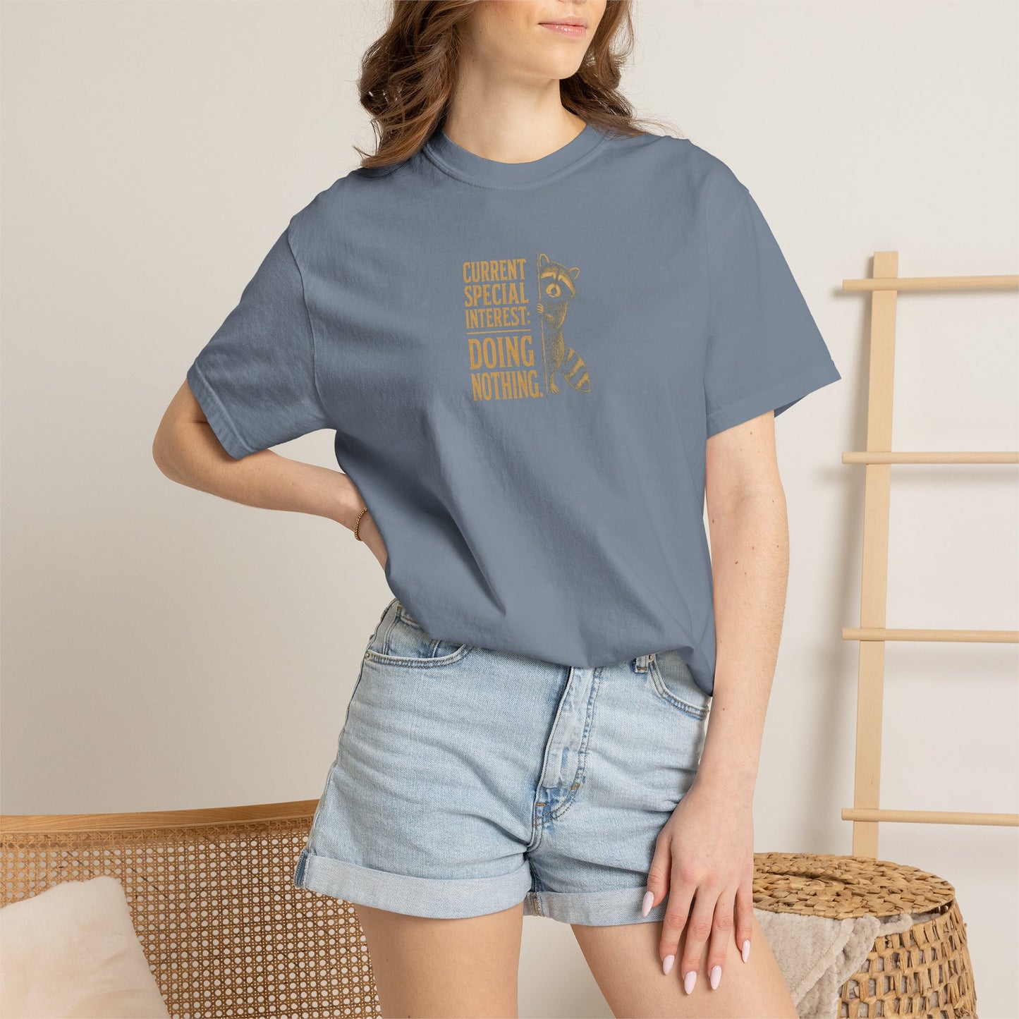 'Current Special Interest: Doing Nothing' Raccoon Graphic Tee