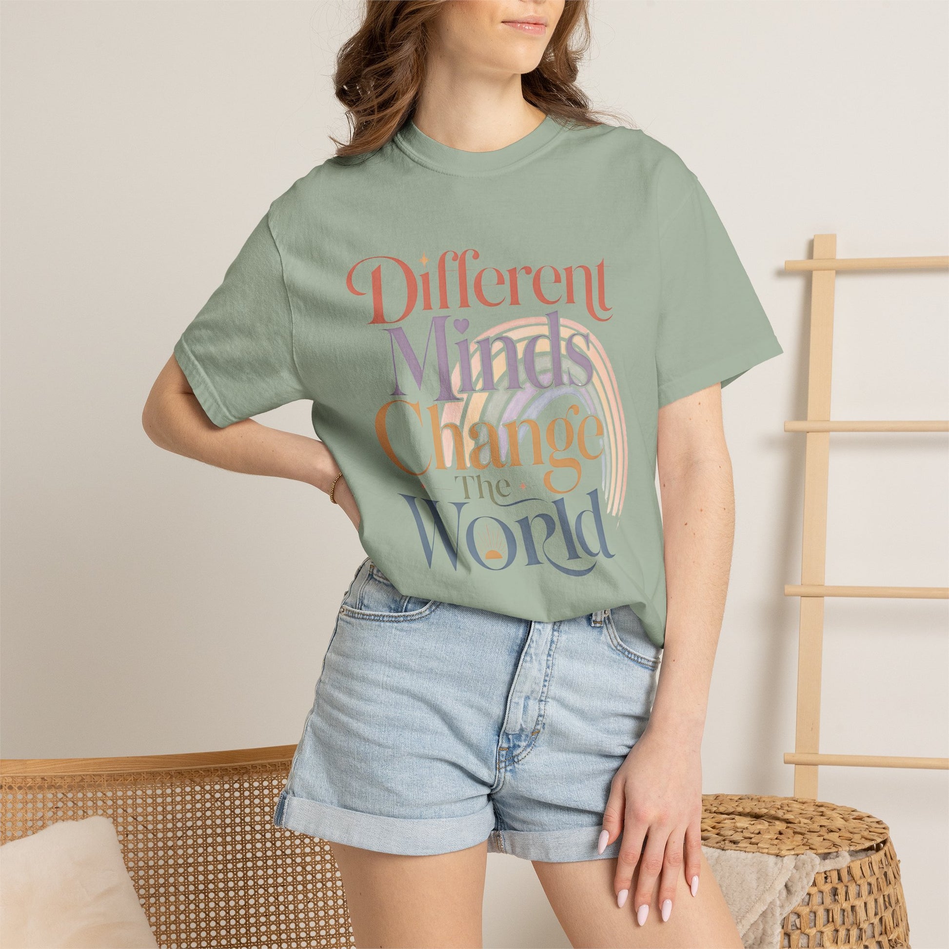 Different Minds Change the World T-Shirt — Inspirational Retro Typography Tee image 11