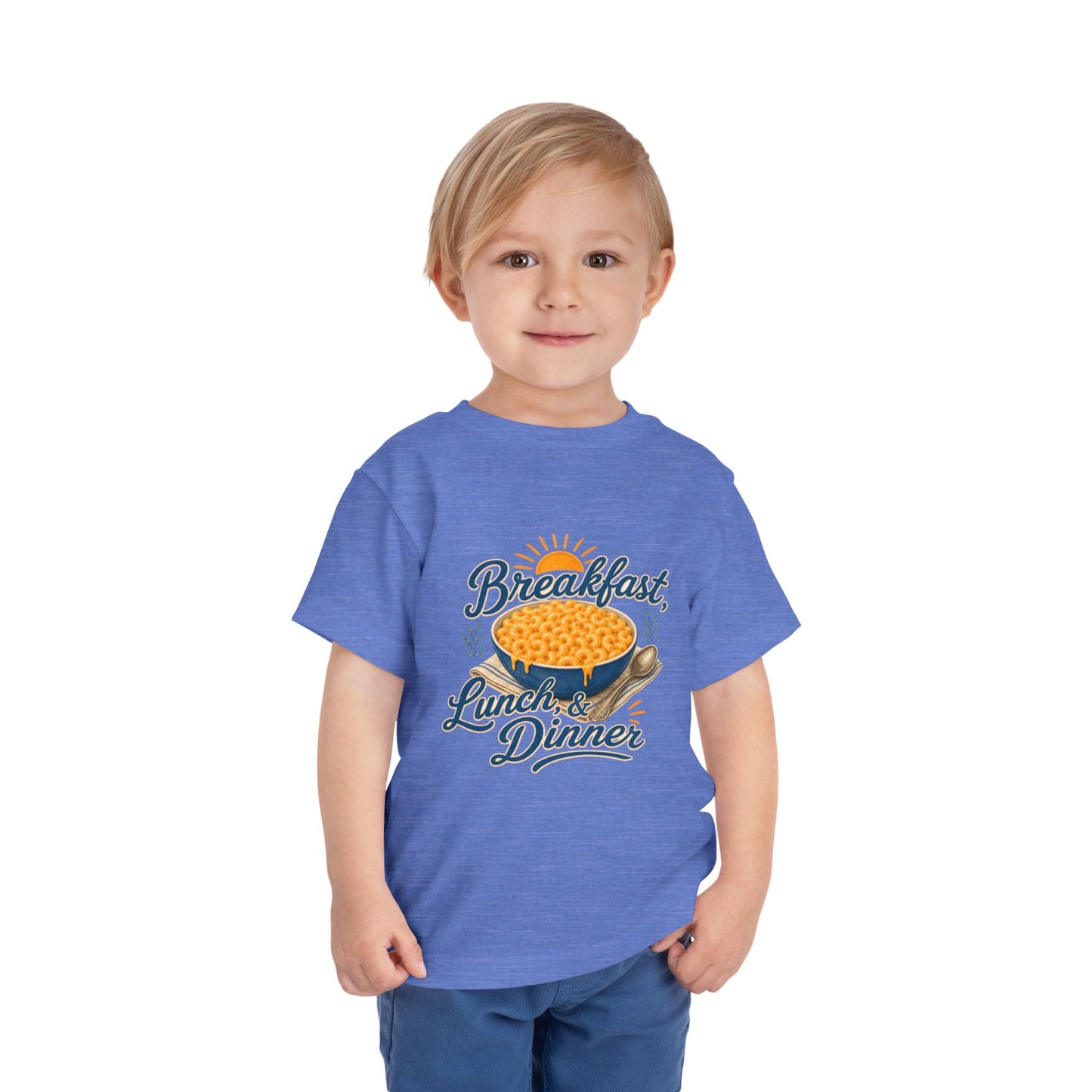 "Breakfast, Lunch & Dinner" Mac and Cheese Kids Shirt Toddler Tee