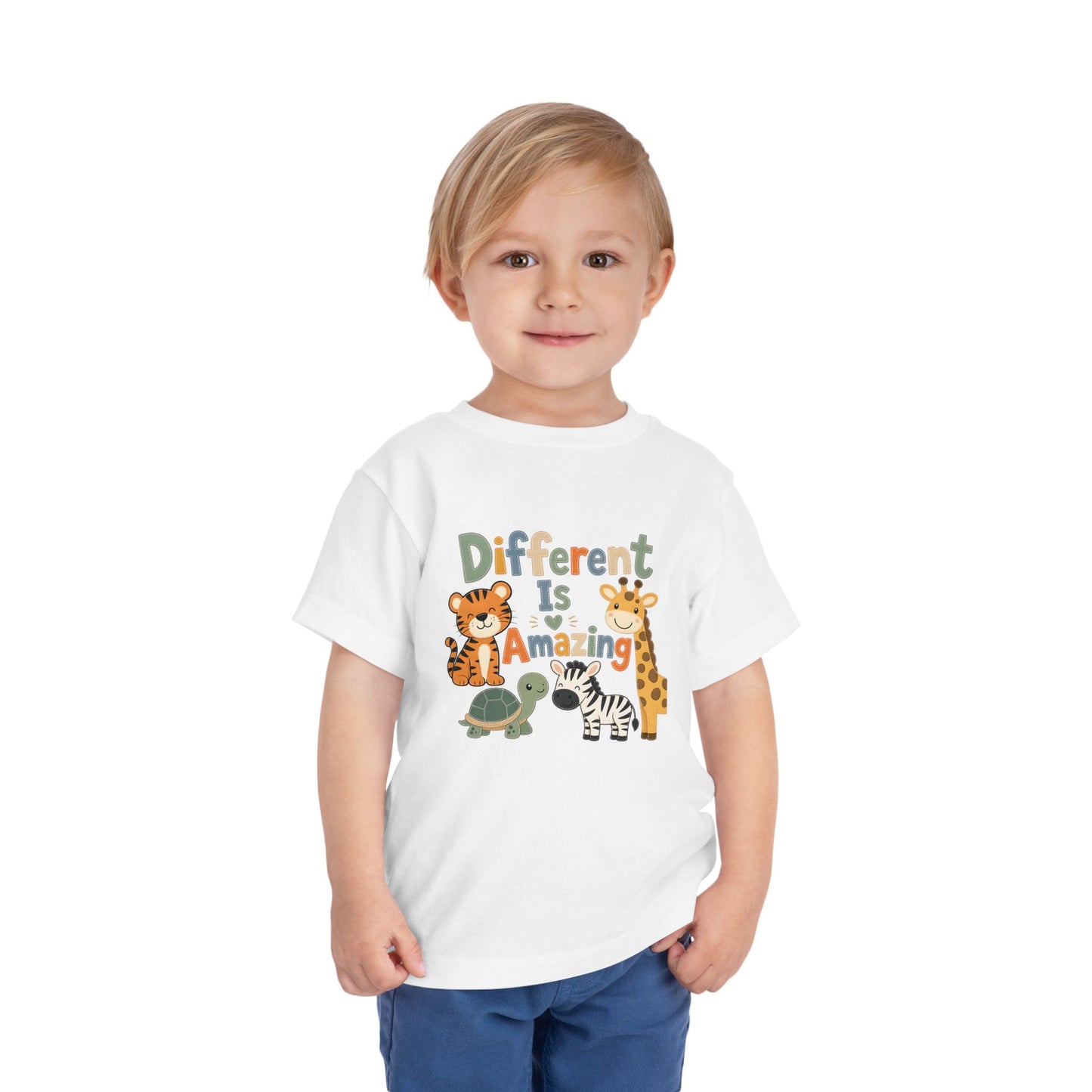 Toddler Tee — Repeating 'Inevitably Playful' Text Design