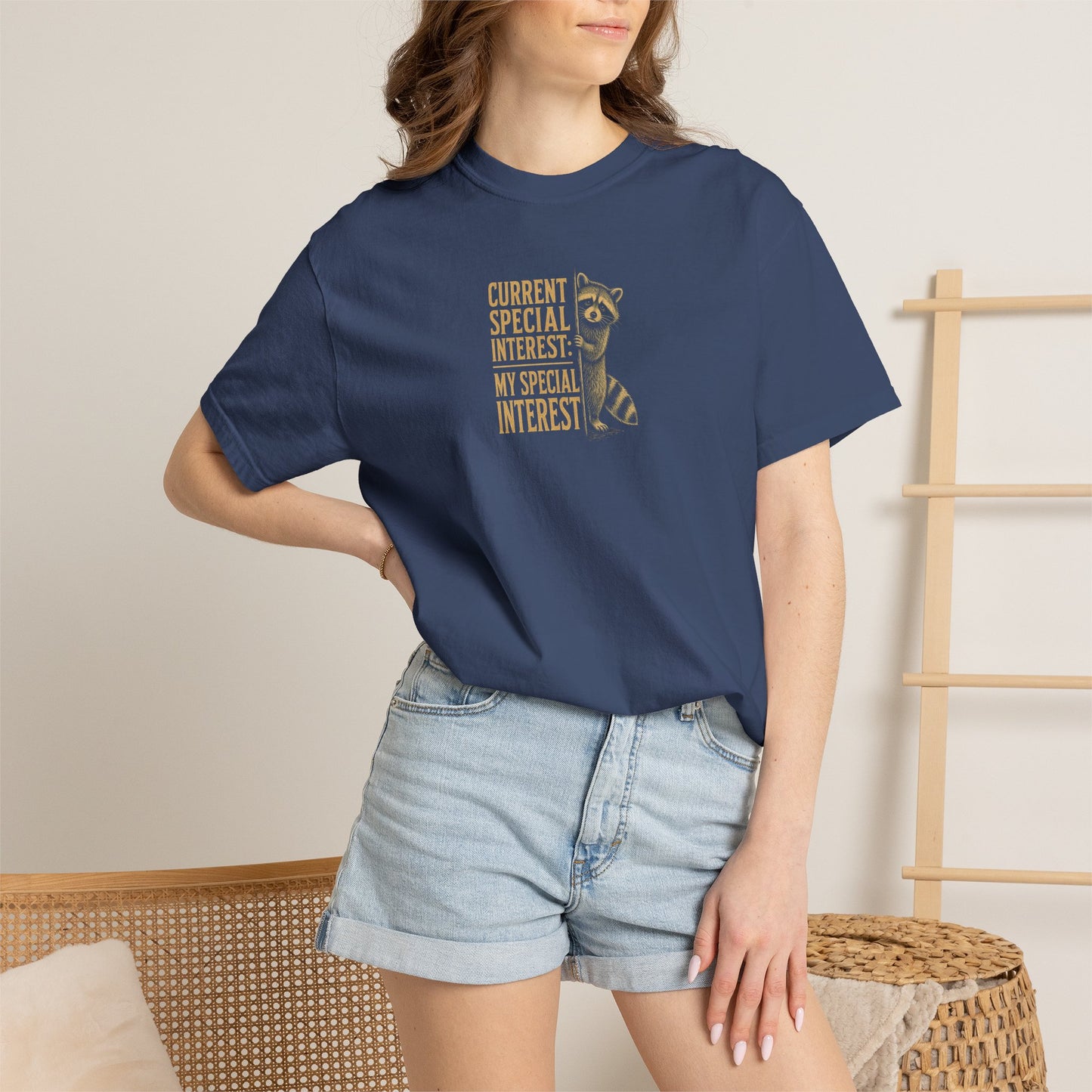 "Current Special Interest: My Special Interest" Raccoon Graphic Tee
