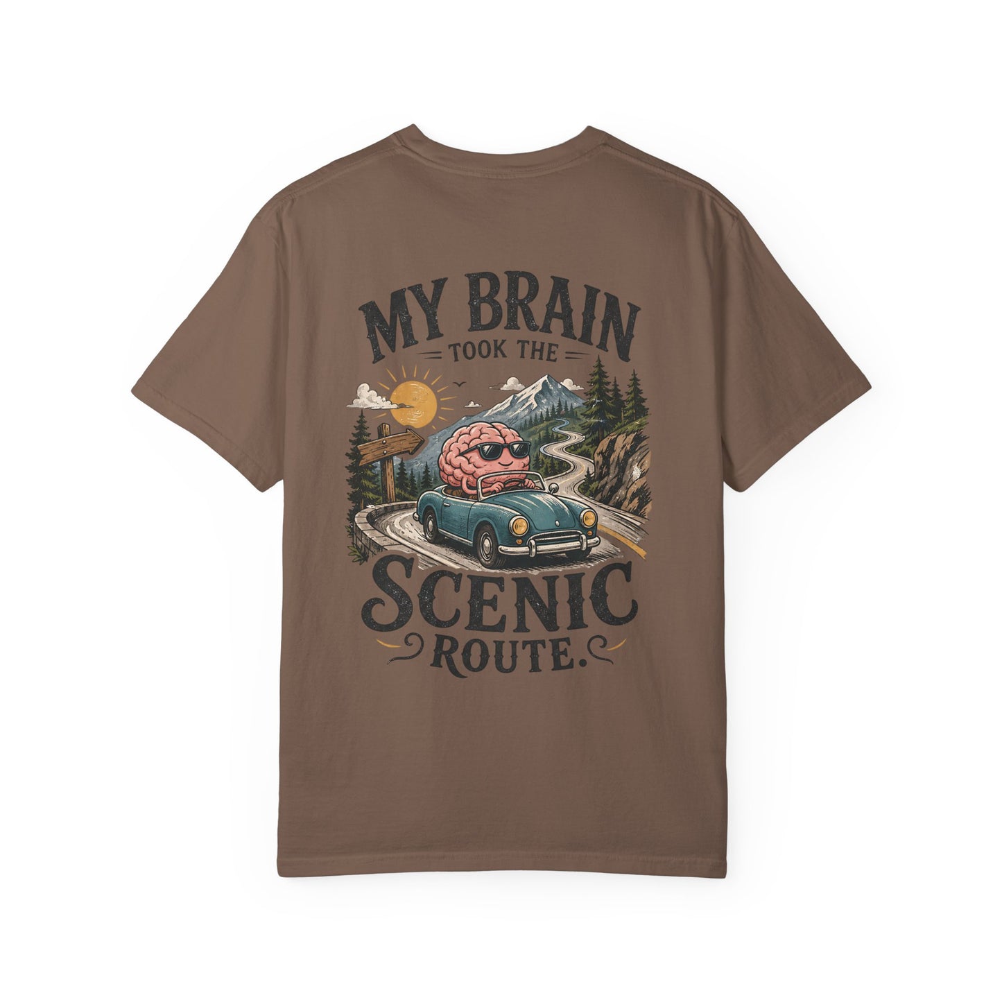 "My Brain Took the Scenic Route" ADHD Graphic Tee