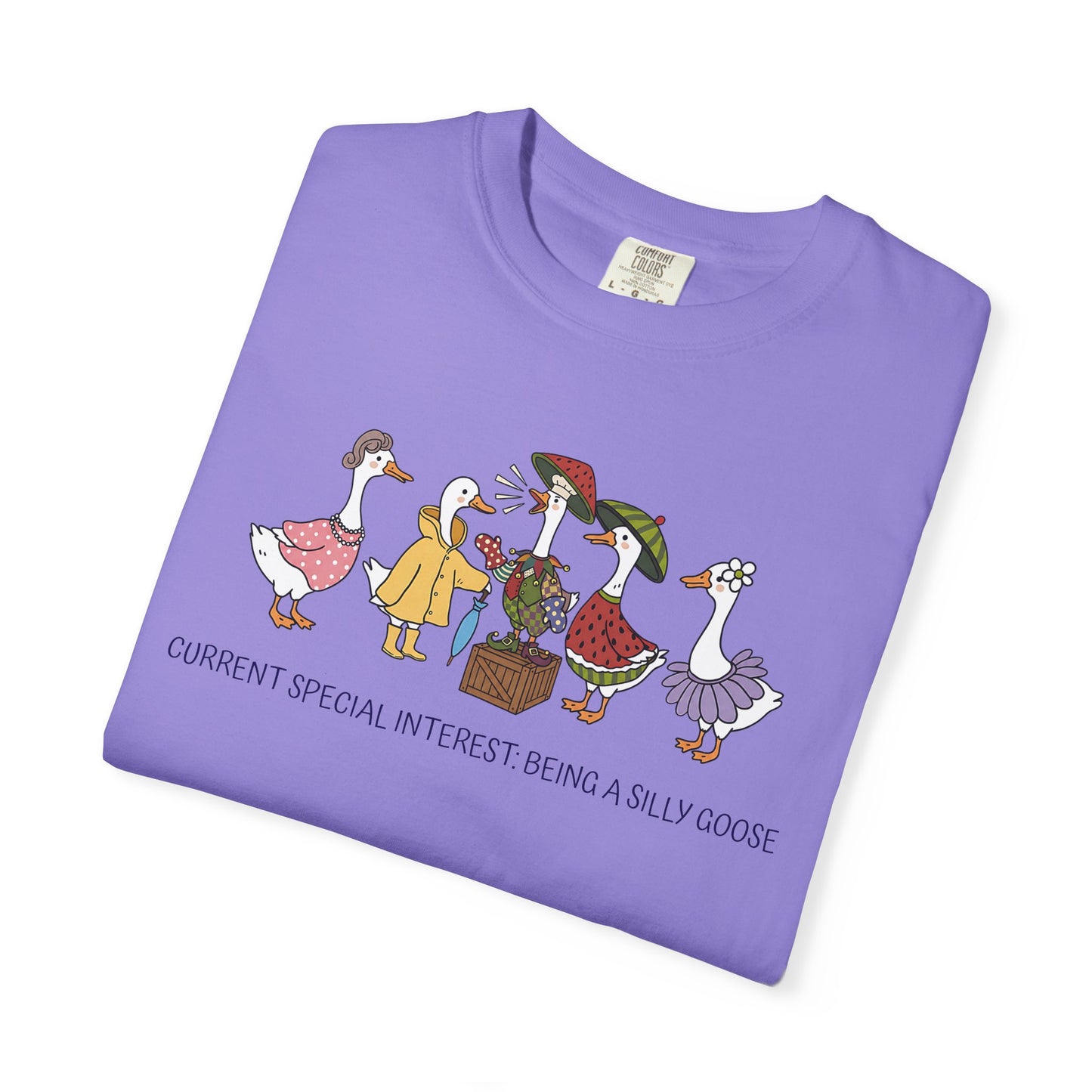 Silly Goose Special Interest Cartoon Graphic T-Shirt — Cute Vintage-style Goose Tee