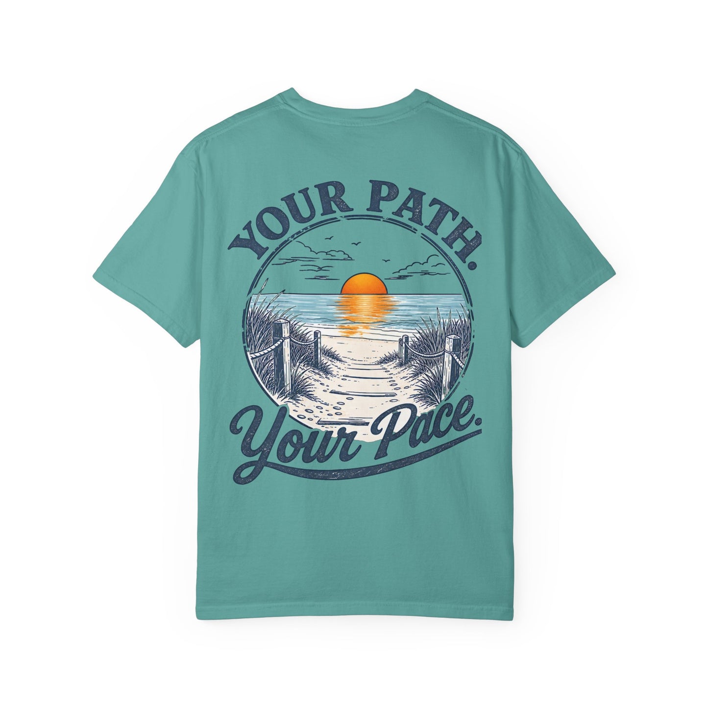 "Your Path. Your Pace." Beach Sunset Graphic Tee Shirt