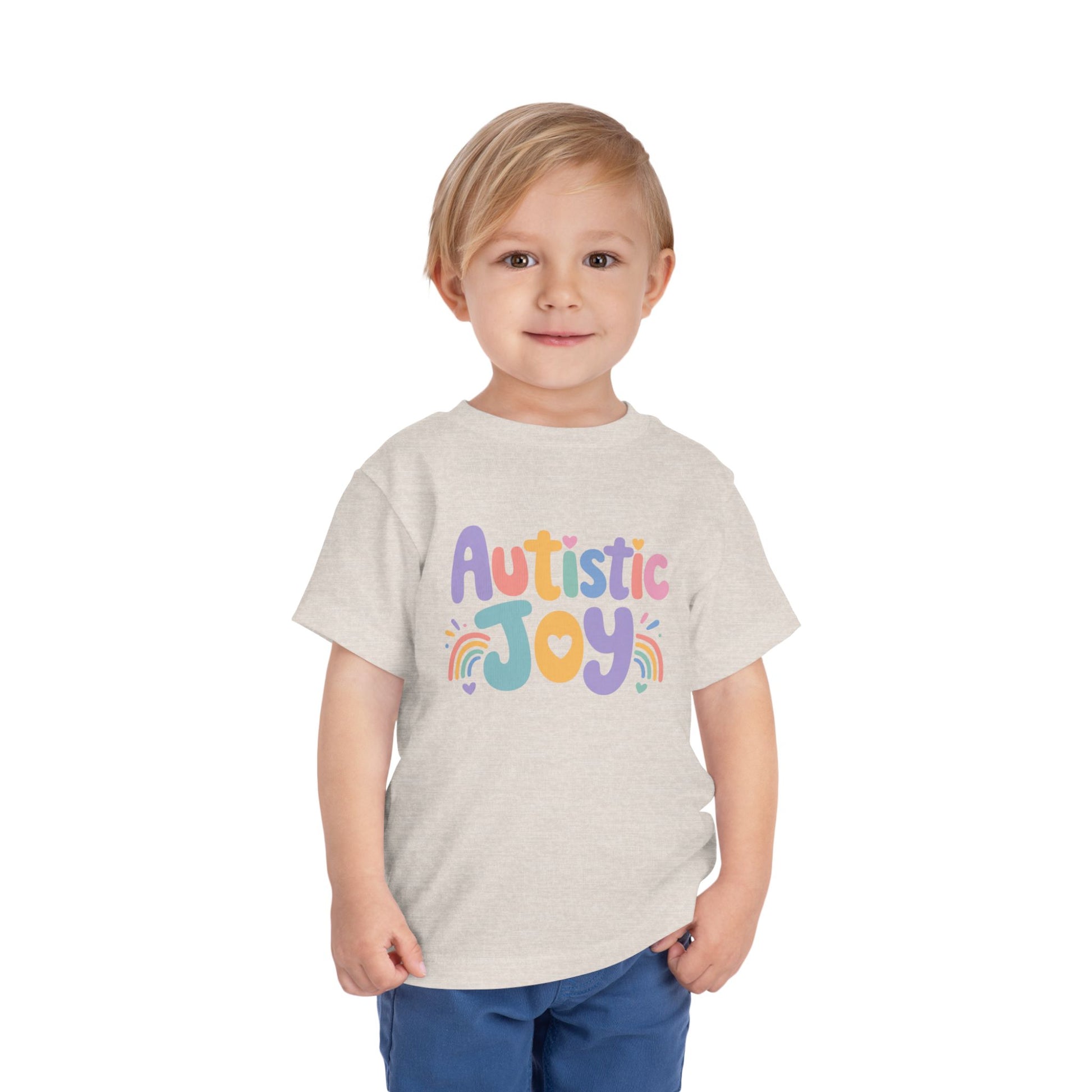 Toddler Tee — "Autistic Joy" Colorful Pride Shirt for Kids image 13