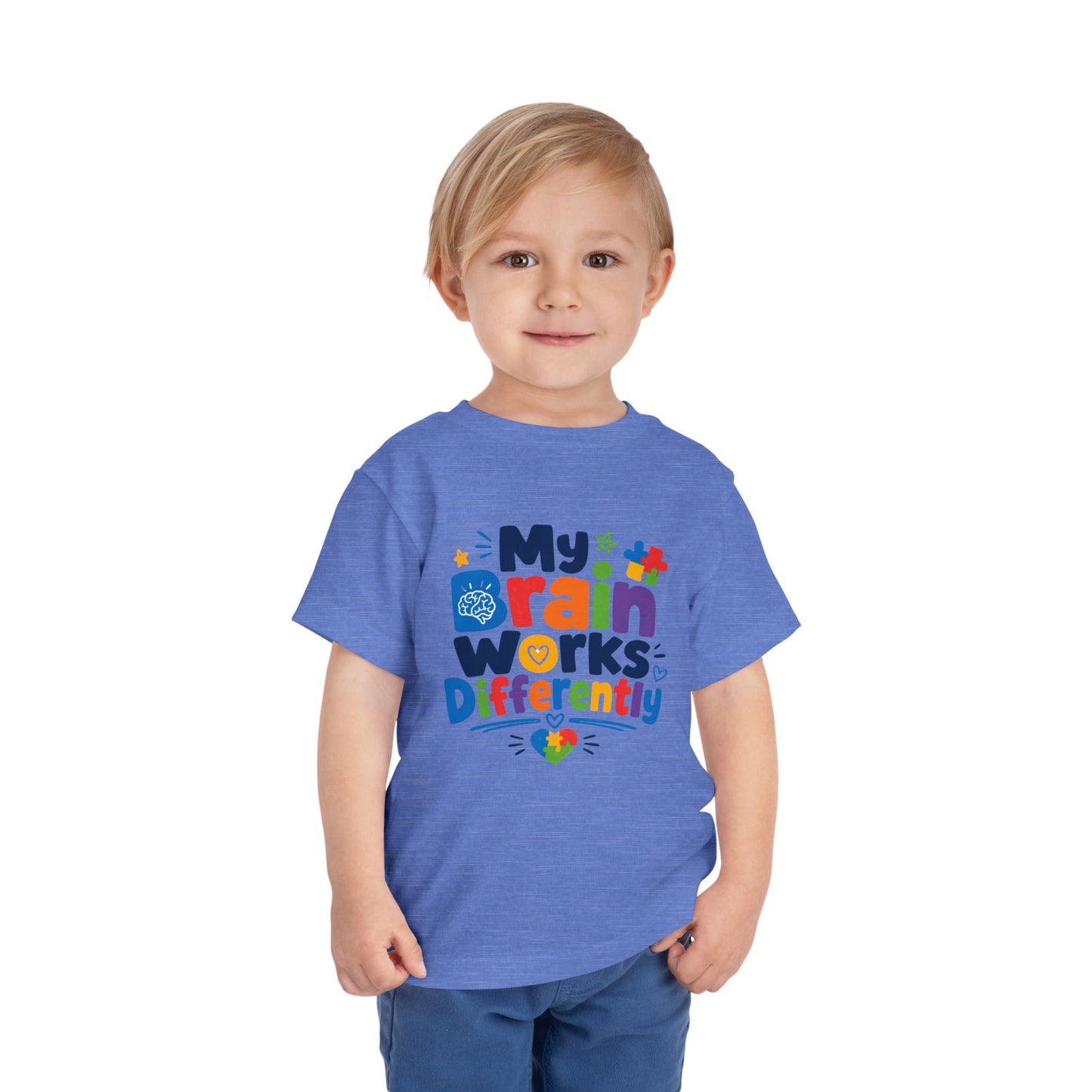 Toddler Tee — "My Brain Works Differently" Autism Awareness Kids Shirt image 25