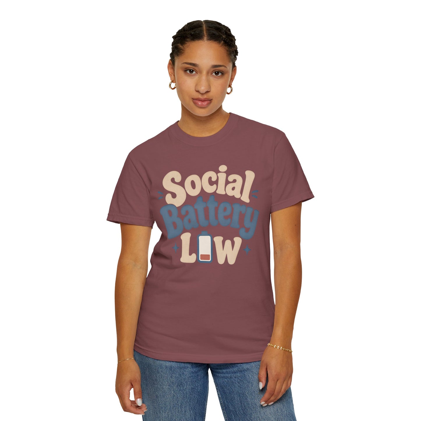Social Battery Low T-Shirt — Funny Introvert Graphic Tee image 7