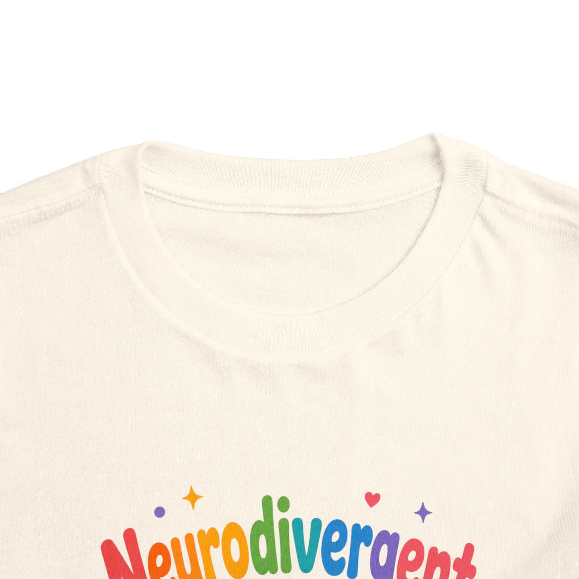 Neurodivergent and Awesome Toddler Tee — Colorful Pride Kids Shirt image 7