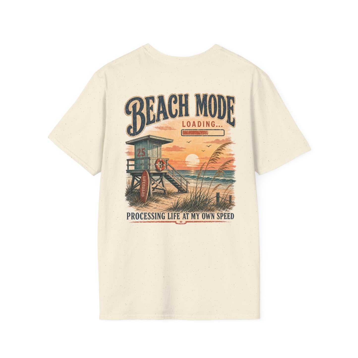 Beach Mode Loading "Processing Life At My Own Speed" Graphic Tee