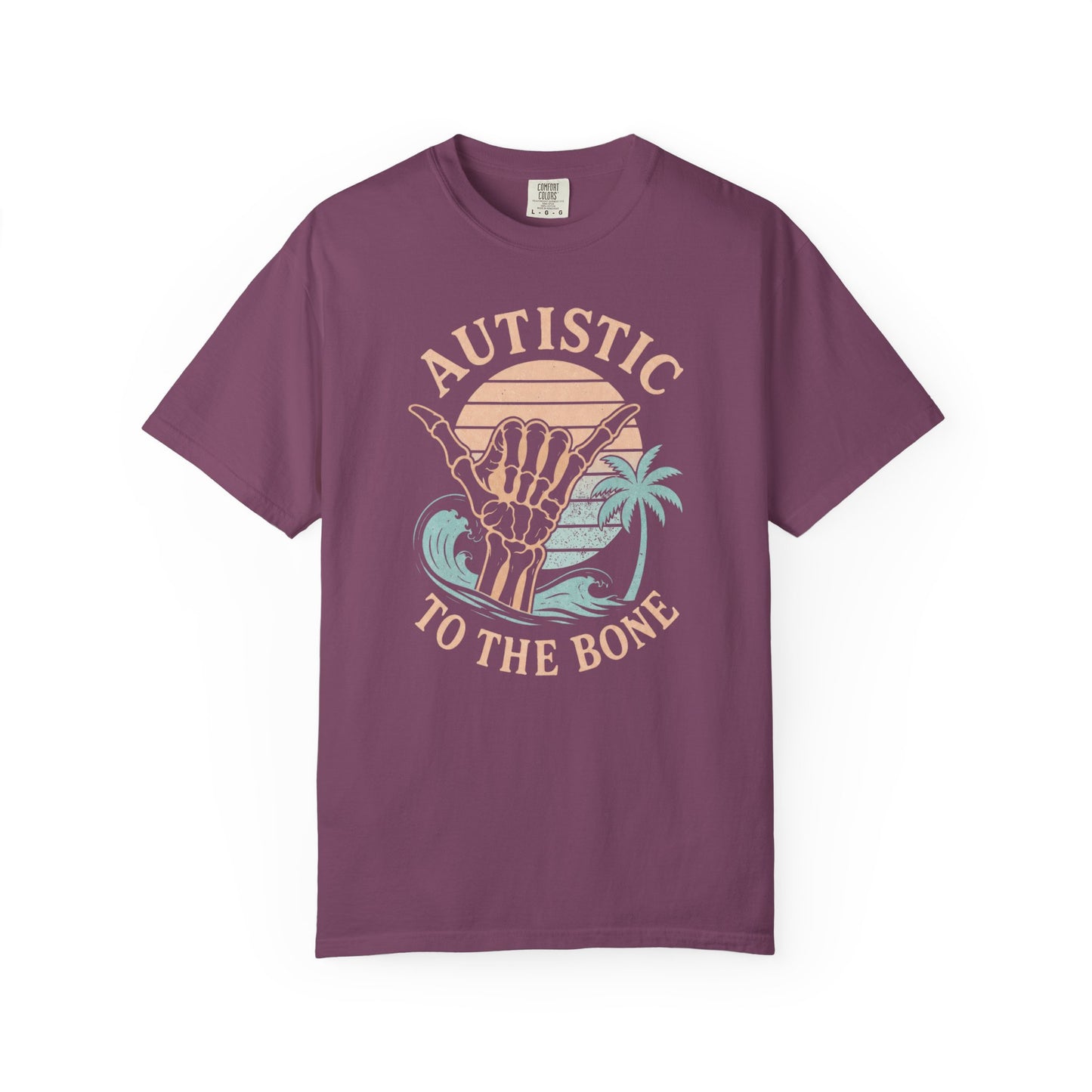 Autistic to the Bone T-Shirt — Retro Beach Skeleton Graphic Tee