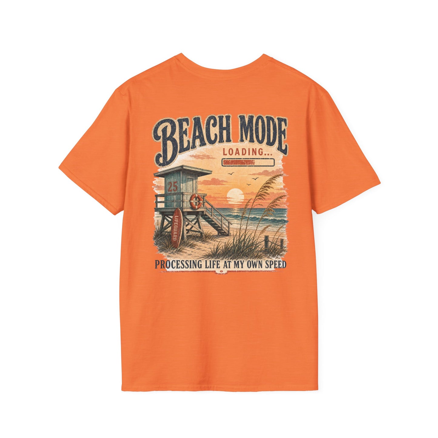 Beach Mode Loading "Processing Life At My Own Speed" Graphic Tee