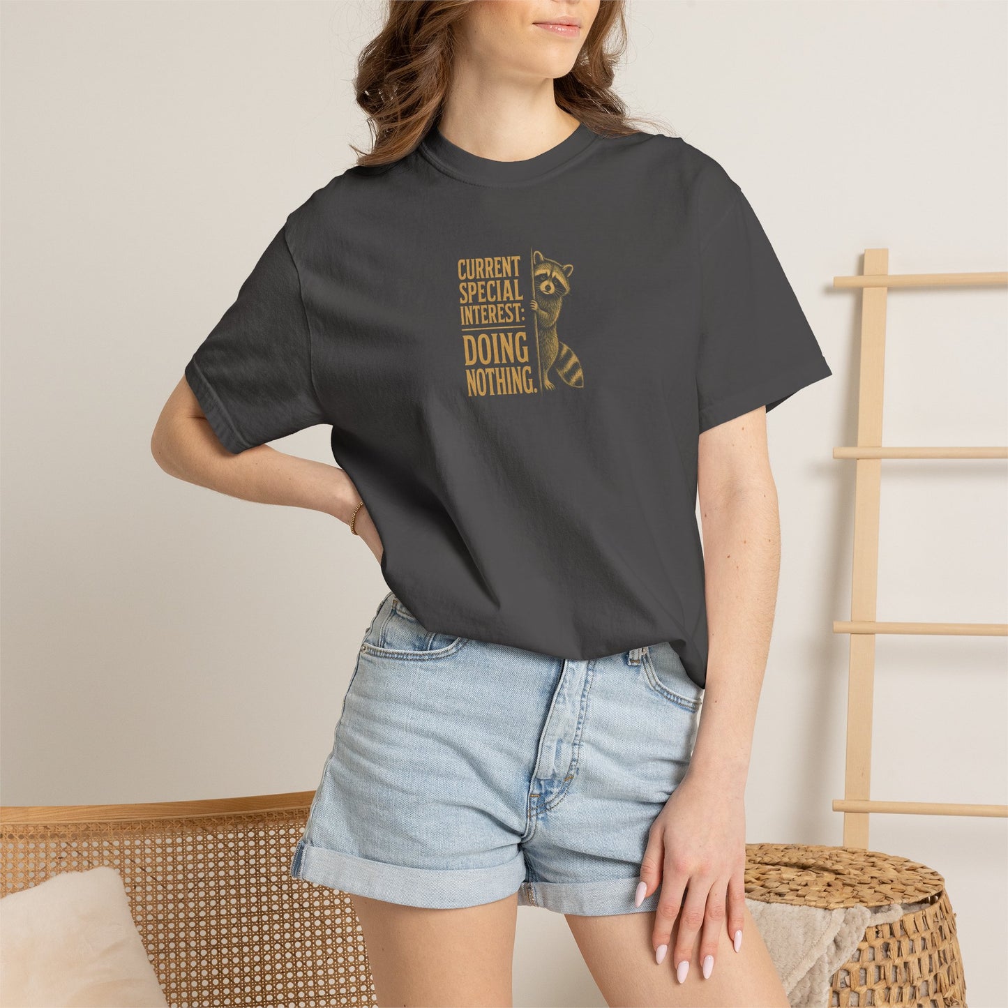 'Current Special Interest: Doing Nothing' Raccoon Graphic Tee