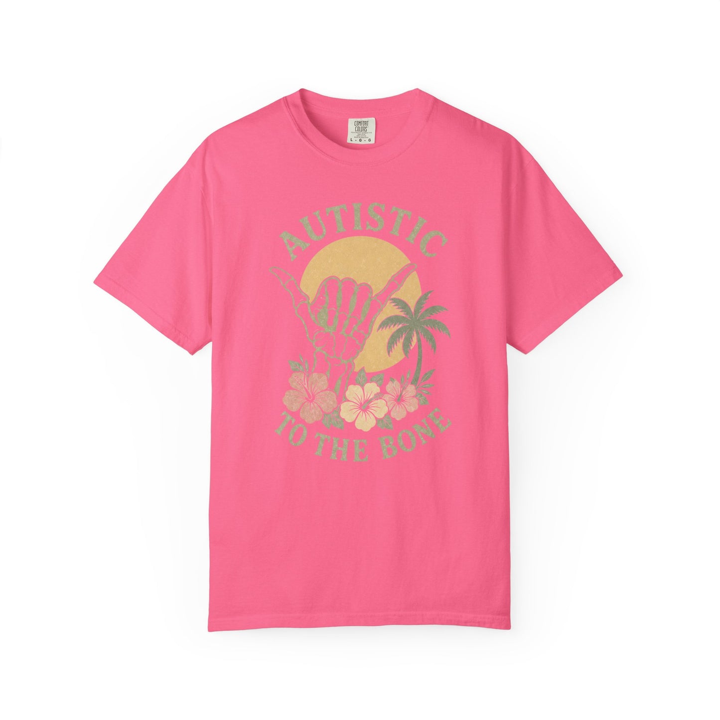 Autistic to the Bone T-Shirt — Retro Surf Shaka Autism Pride Tee