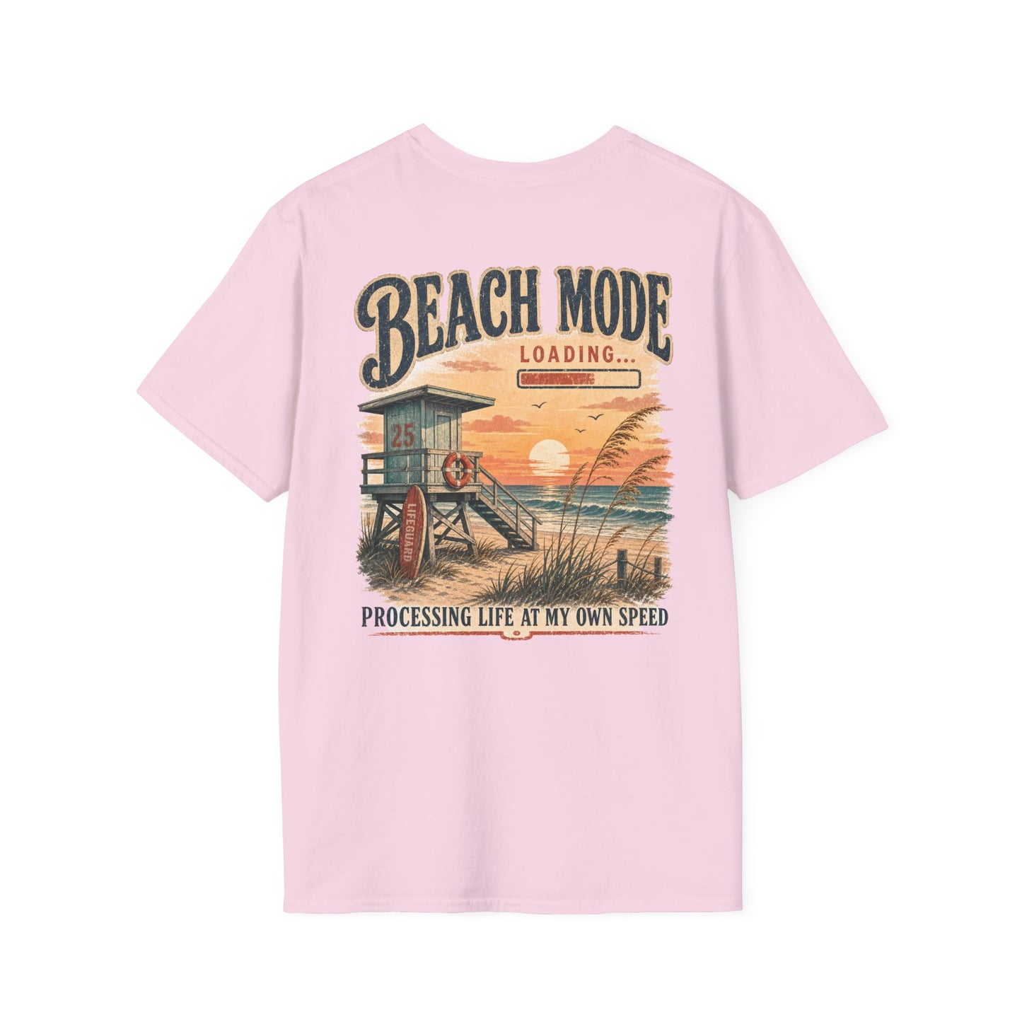 Beach Mode Loading "Processing Life At My Own Speed" Graphic Tee