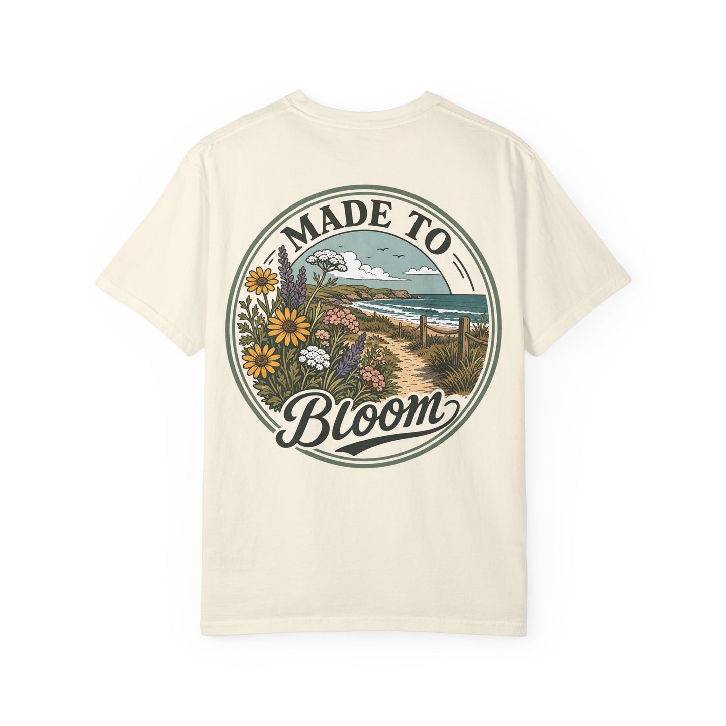 Made to Bloom T‑Shirt — Vintage Coastal Floral Graphic Tee