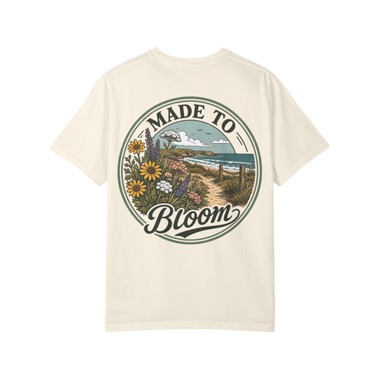 Made to Bloom T‑Shirt — Vintage Coastal Floral Graphic Tee