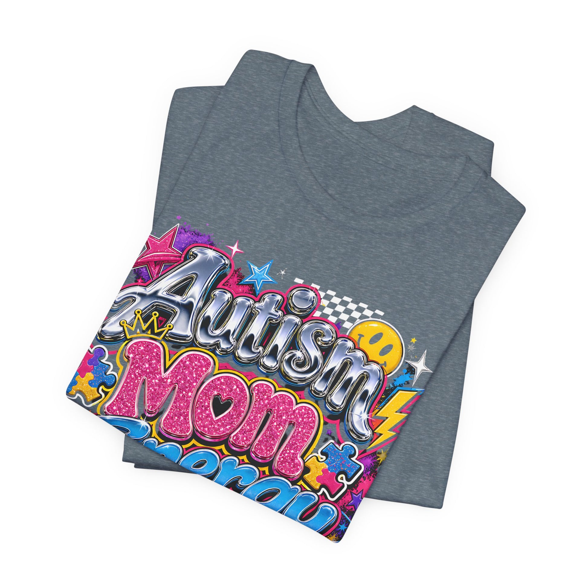 Autism Mom Energy T-Shirt — Colorful Supportive Graphic Tee for Autism Awareness image 13