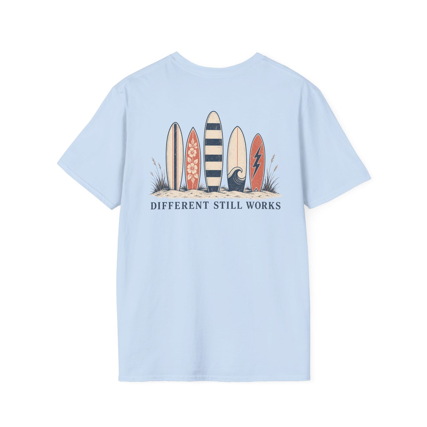 "Different Still Works" Vintage Surfboard Graphic Tee