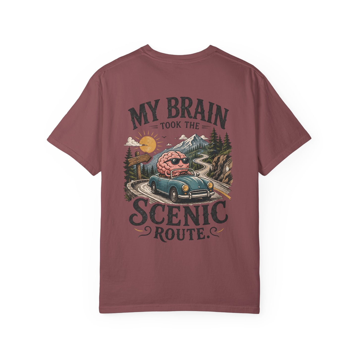 "My Brain Took the Scenic Route" ADHD Graphic Tee