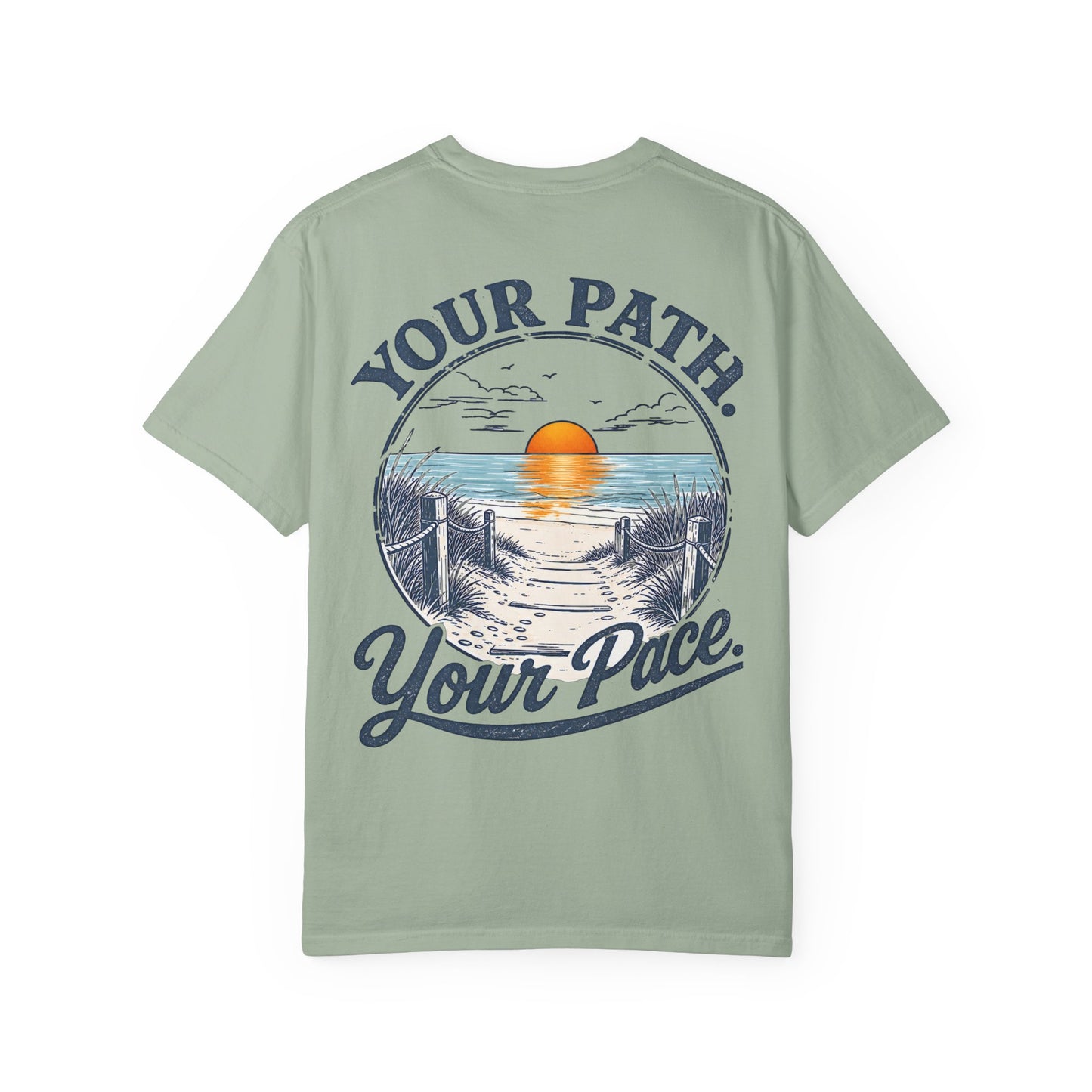 "Your Path. Your Pace." Beach Sunset Graphic Tee Shirt