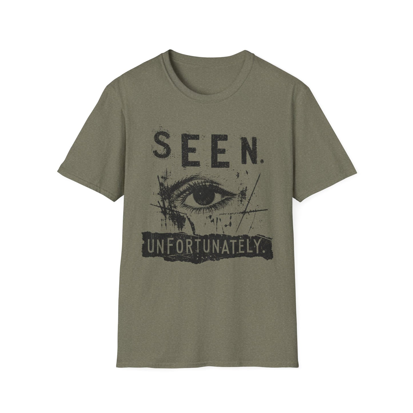 Seen. Eye Graphic T-Shirt — "Seen. Unfortunately." Vintage Grunge Tee