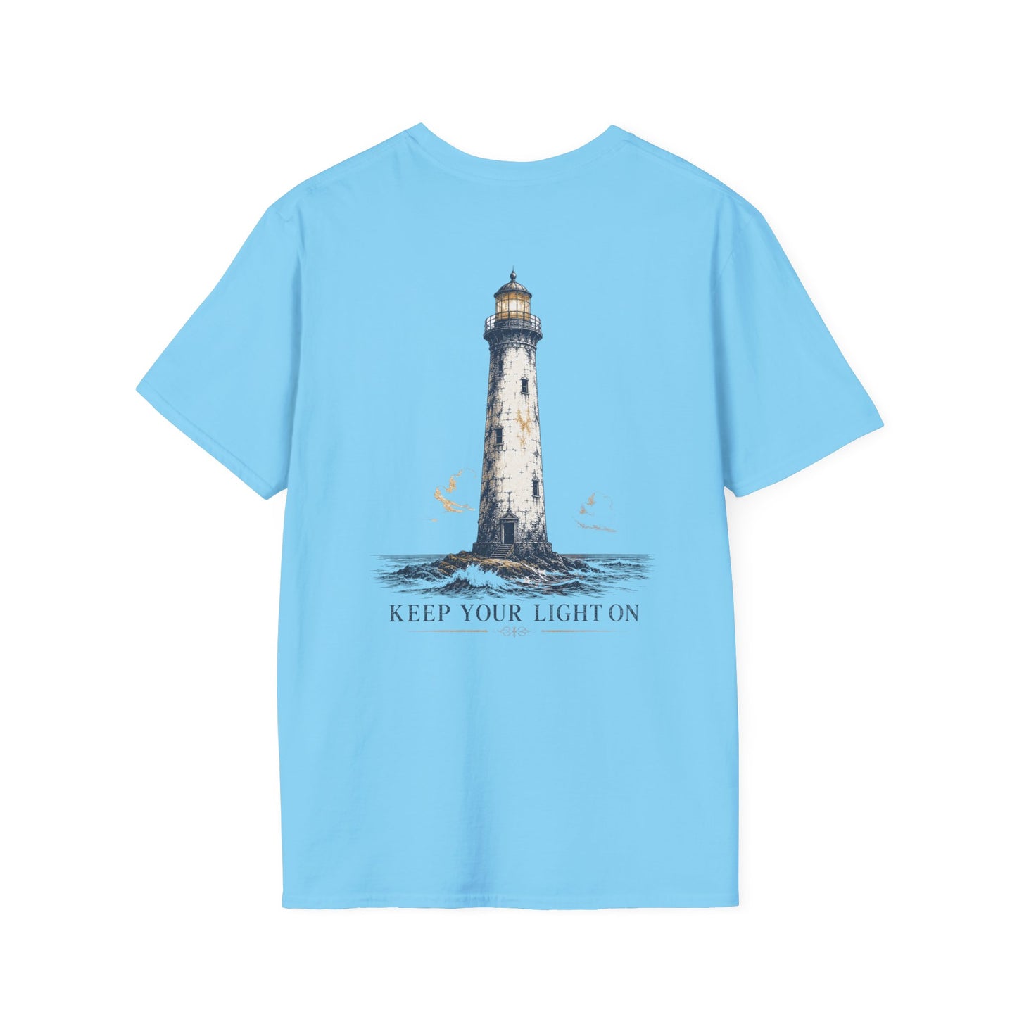 "Keep Your Light On" Vintage Lighthouse Graphic Tee