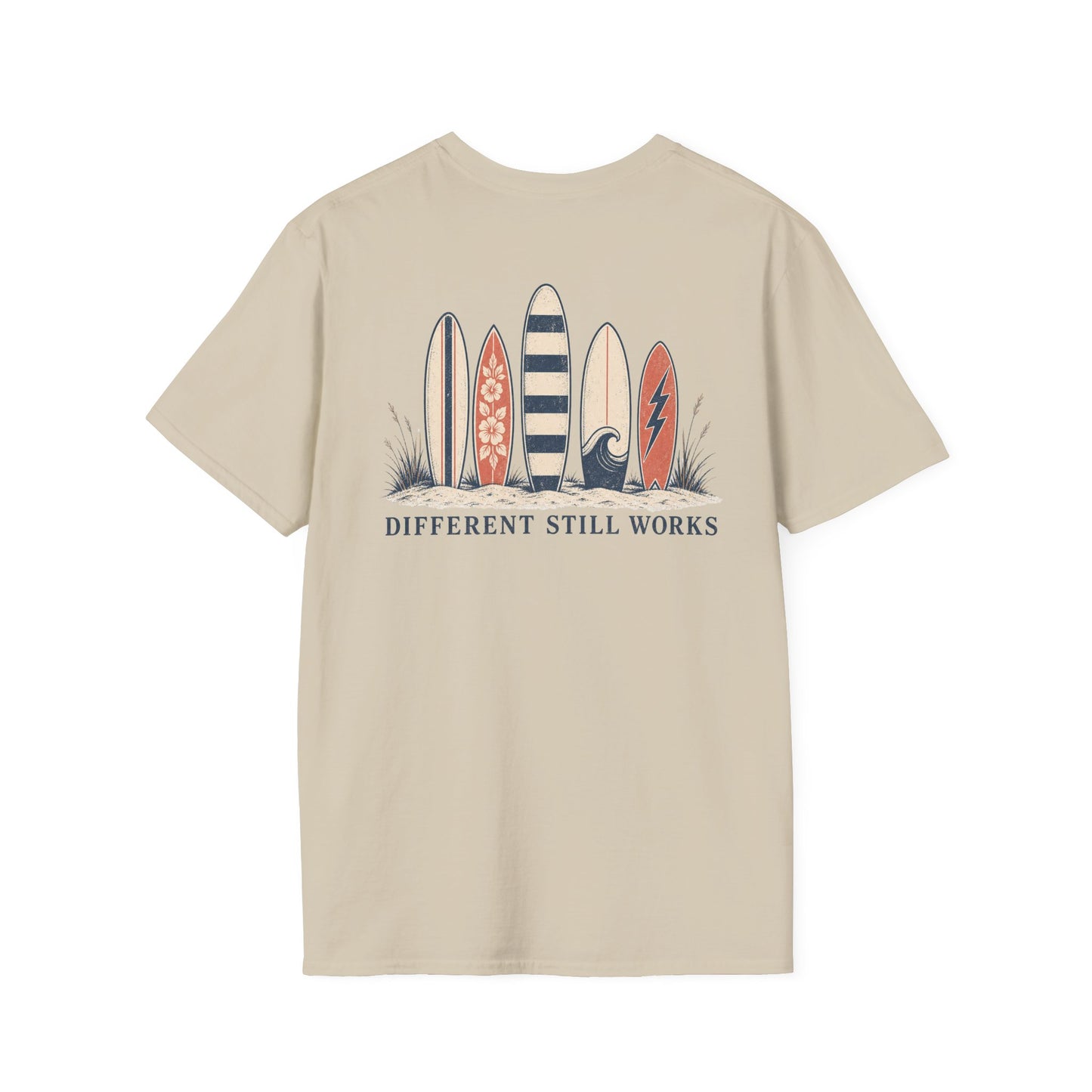 "Different Still Works" Vintage Surfboard Graphic Tee