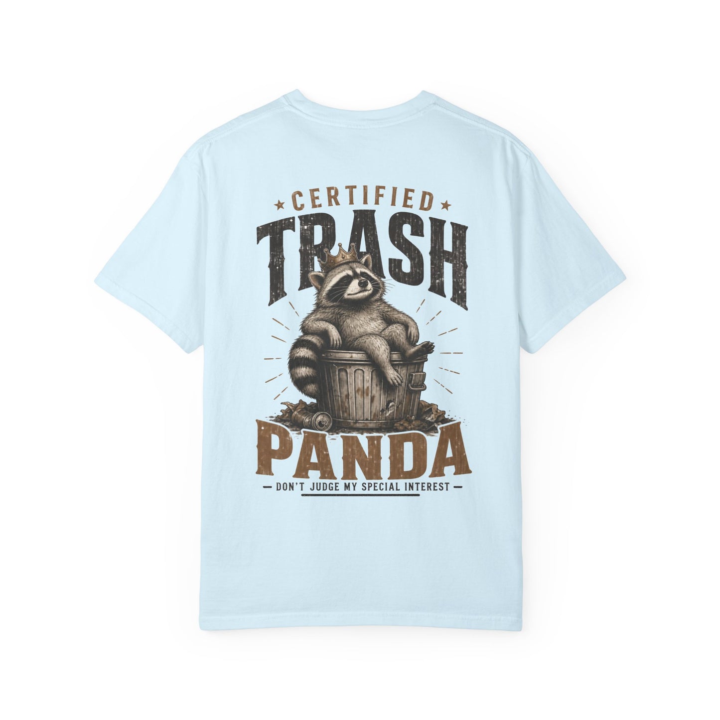 Certified Trash Panda T-Shirt — Funny Raccoon Graphic Tee BACK PRINT
