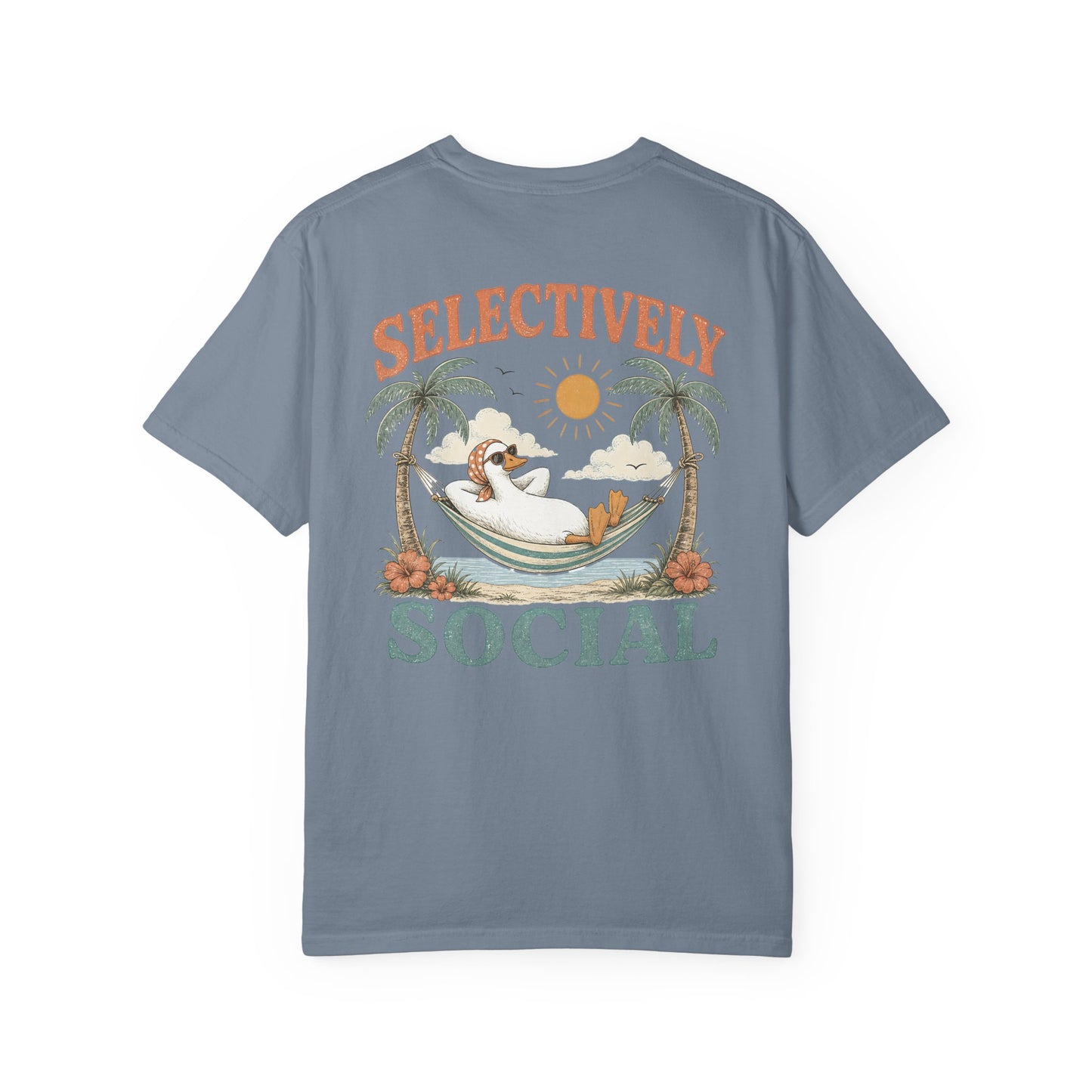 Selectively Social Silly Goose T-Shirt —BACK PRINT- Relaxed Hammock Graphic Tee