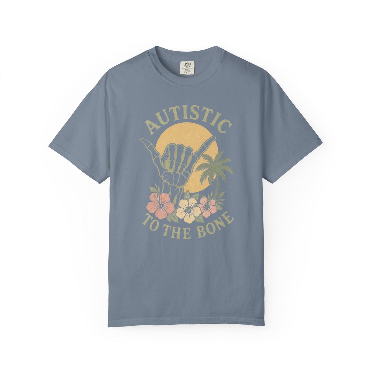 Autistic to the Bone T-Shirt — Retro Surf Shaka Autism Pride Tee