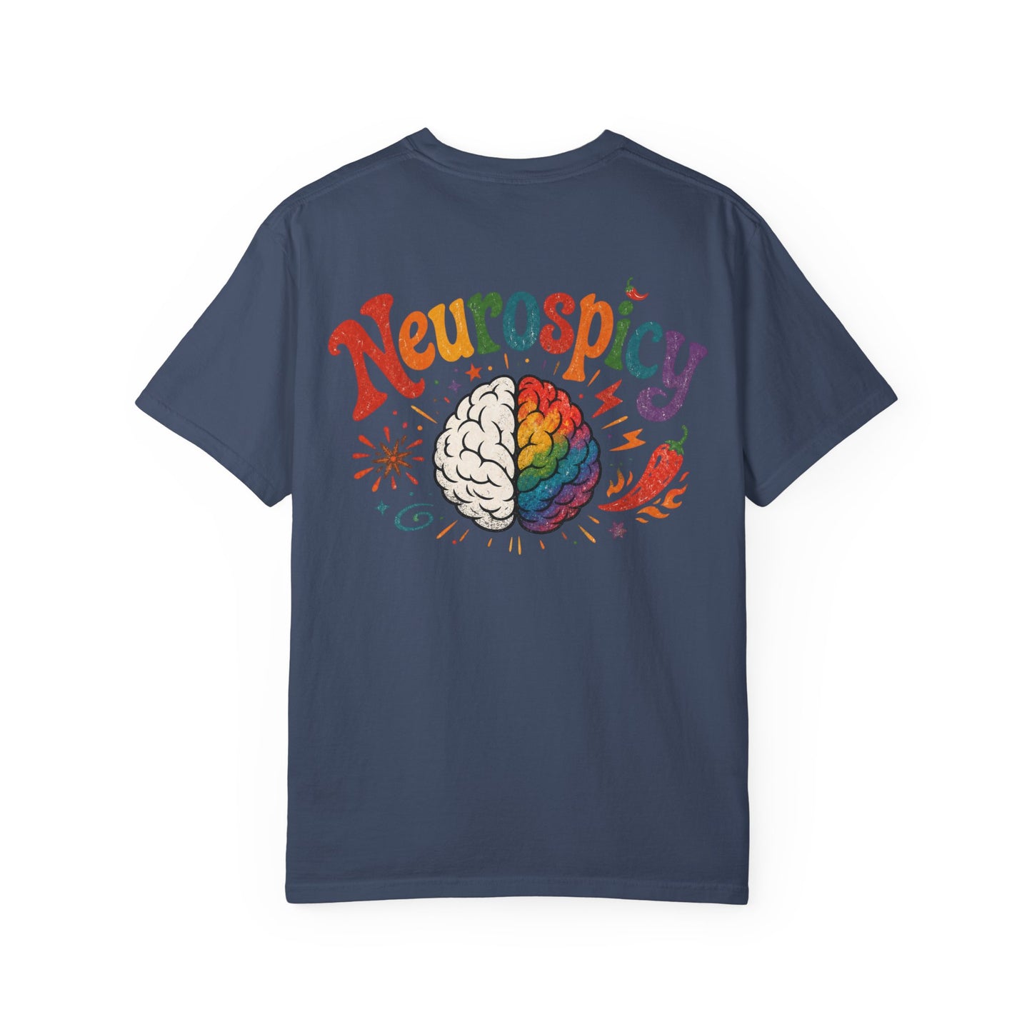 Neurospicy Rainbow Brain T-Shirt Neurodivergent Life