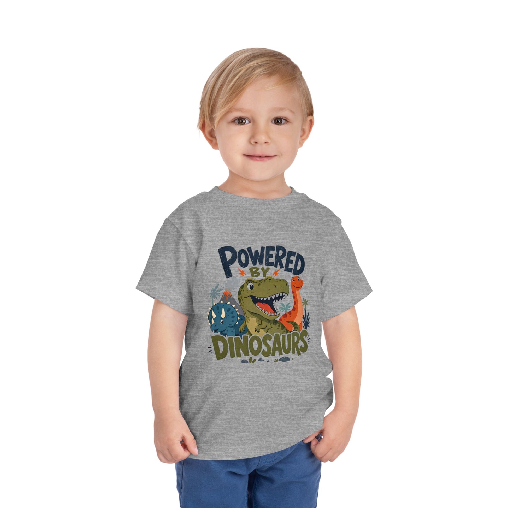 Powered by Dinosaurs Toddler Tee — Cute Dino Graphic Shirt for Kids image 26