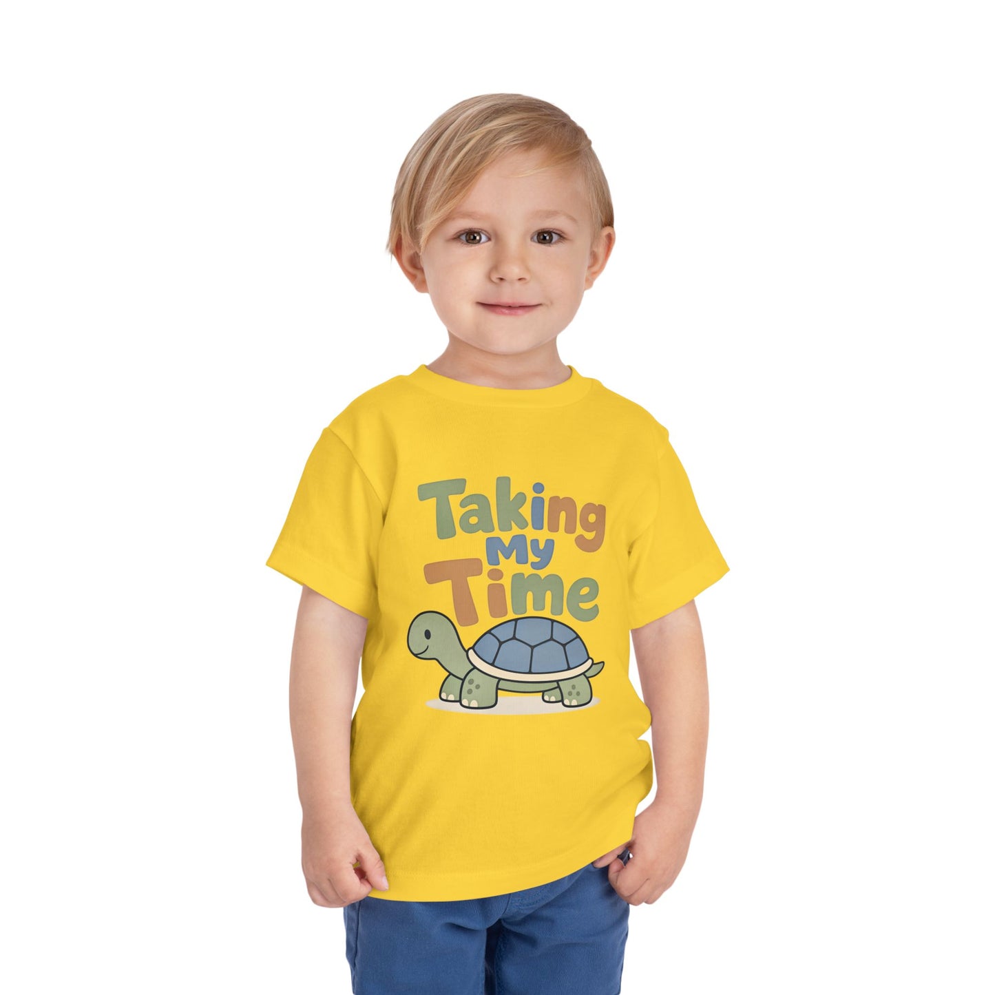 Toddler Tee — "Taking My Time" Turtle Cute Slow and Steady Kids Shirt image 3