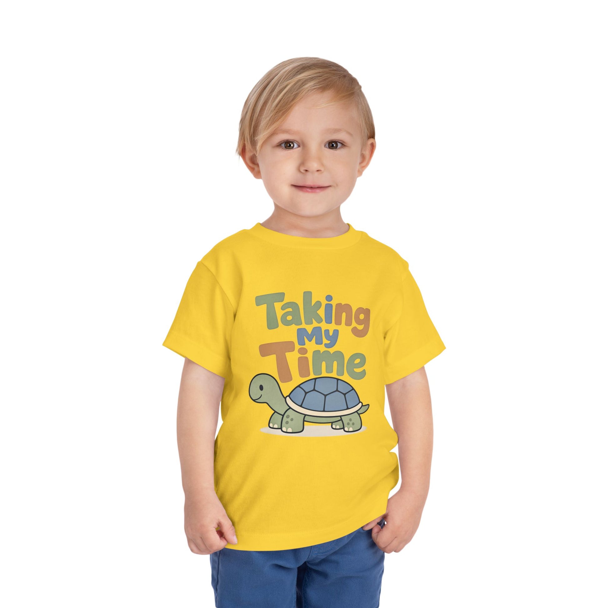 Toddler Tee — "Taking My Time" Turtle Cute Slow and Steady Kids Shirt image 3