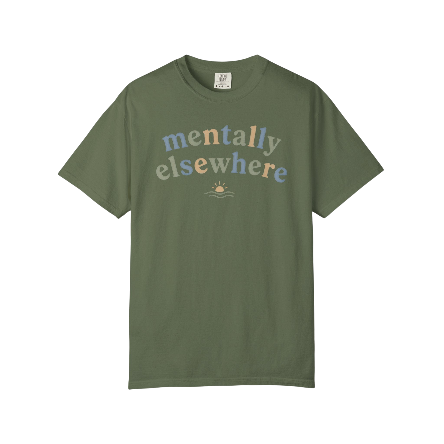 Mentally Elsewhere T-Shirt — Relaxed Vacation Vibe Tee