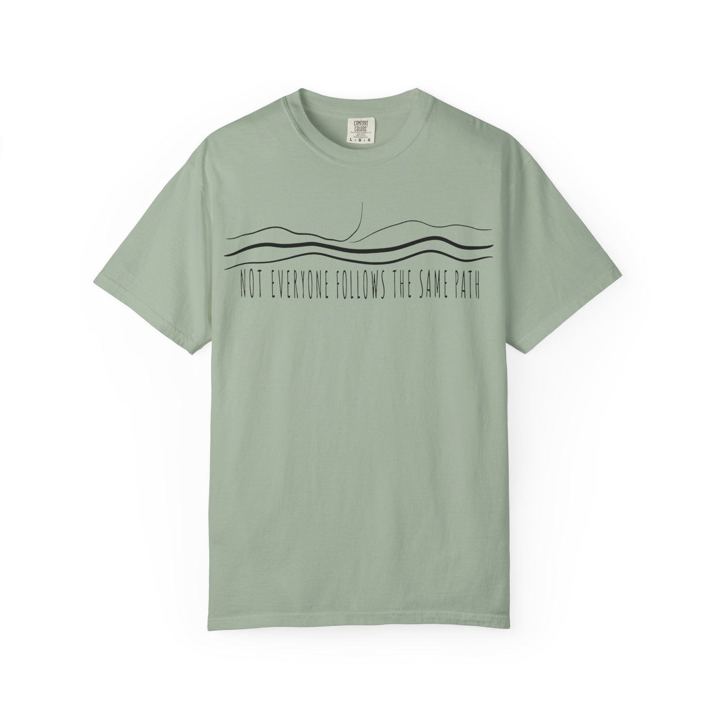 T-Shirt – Minimal Line Mountain Tee “Not Everyone Follows The Same Path”