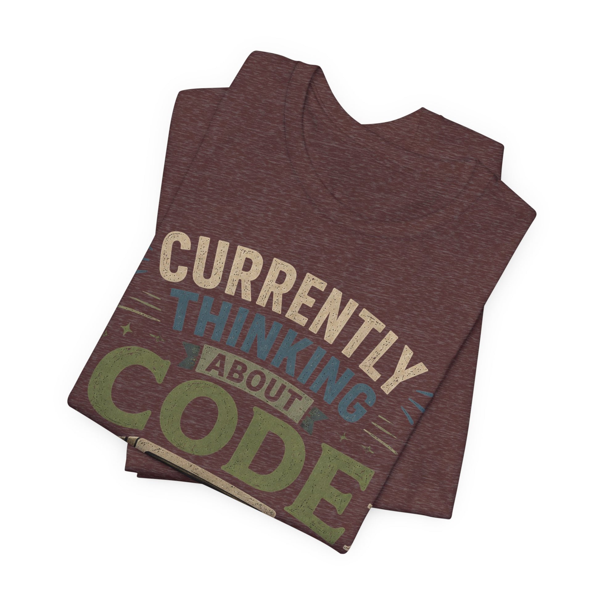 Currently Thinking About Code T-Shirt — Funny Programmer Graphic Tee image 15