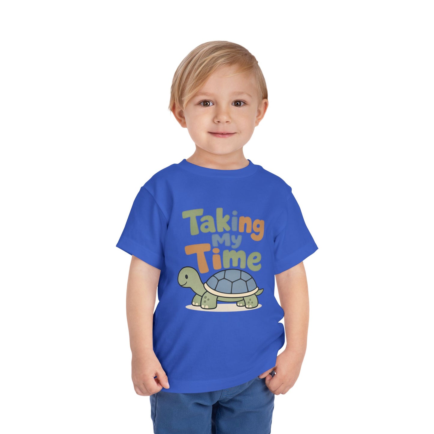 Toddler Tee — "Taking My Time" Turtle Cute Slow and Steady Kids Shirt image 7
