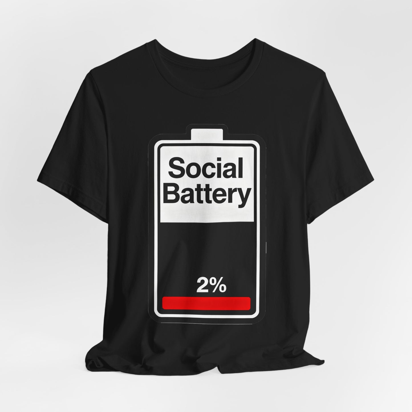 Social Battery 2% T-Shirt — Funny Introvert Low Energy Tee image 19