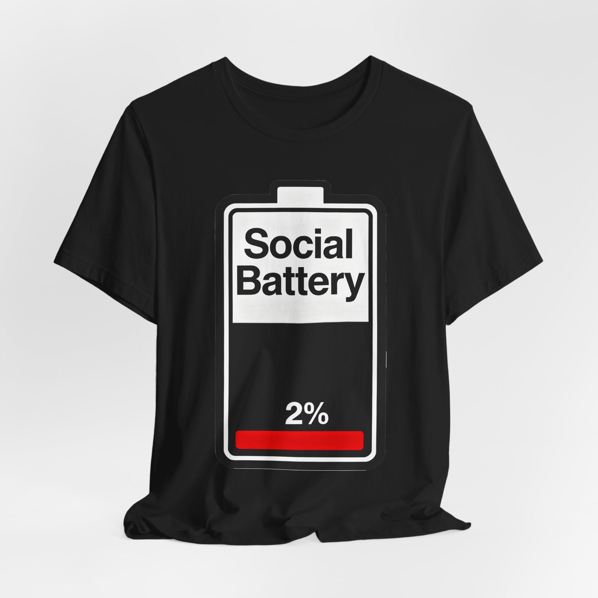 Social Battery 2% T-Shirt — Funny Introvert Low Energy Tee image 19