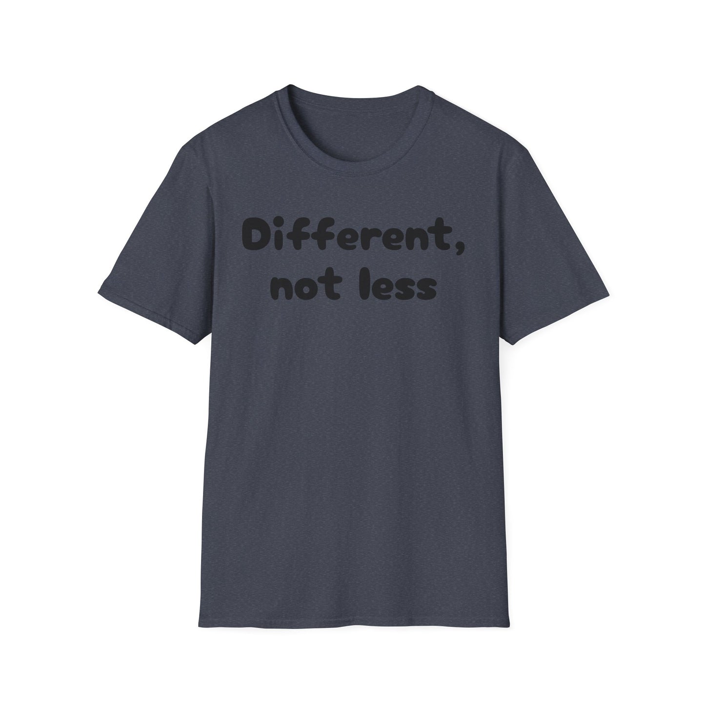 Different, Not Less T-Shirt — Autism Awareness Tee - Heather Navy, 3XL image