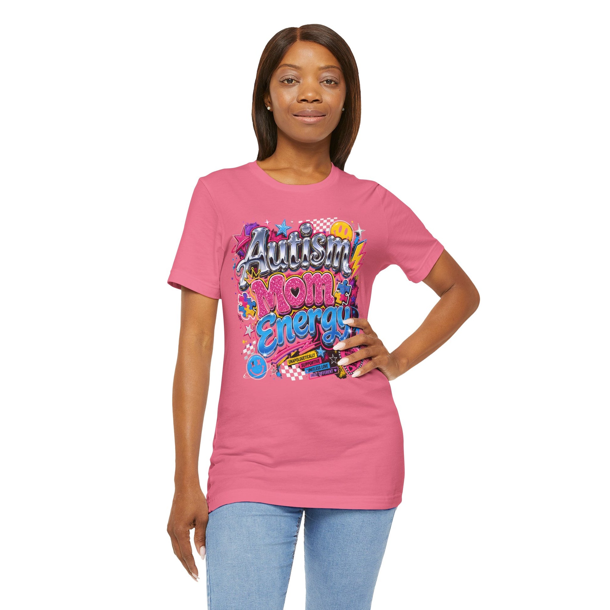Autism Mom Energy T-Shirt — Colorful Supportive Graphic Tee for Autism Awareness image 29