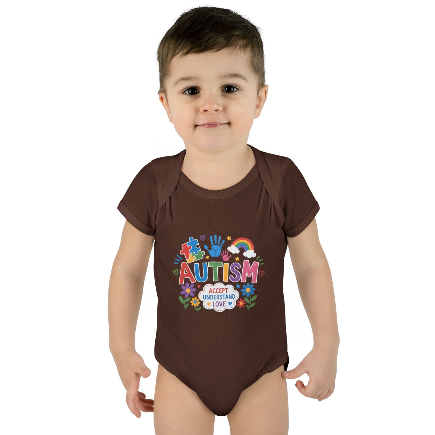 Autism Awareness Infant Bodysuit — 'Accept Understand Love' Colorful Design image 8