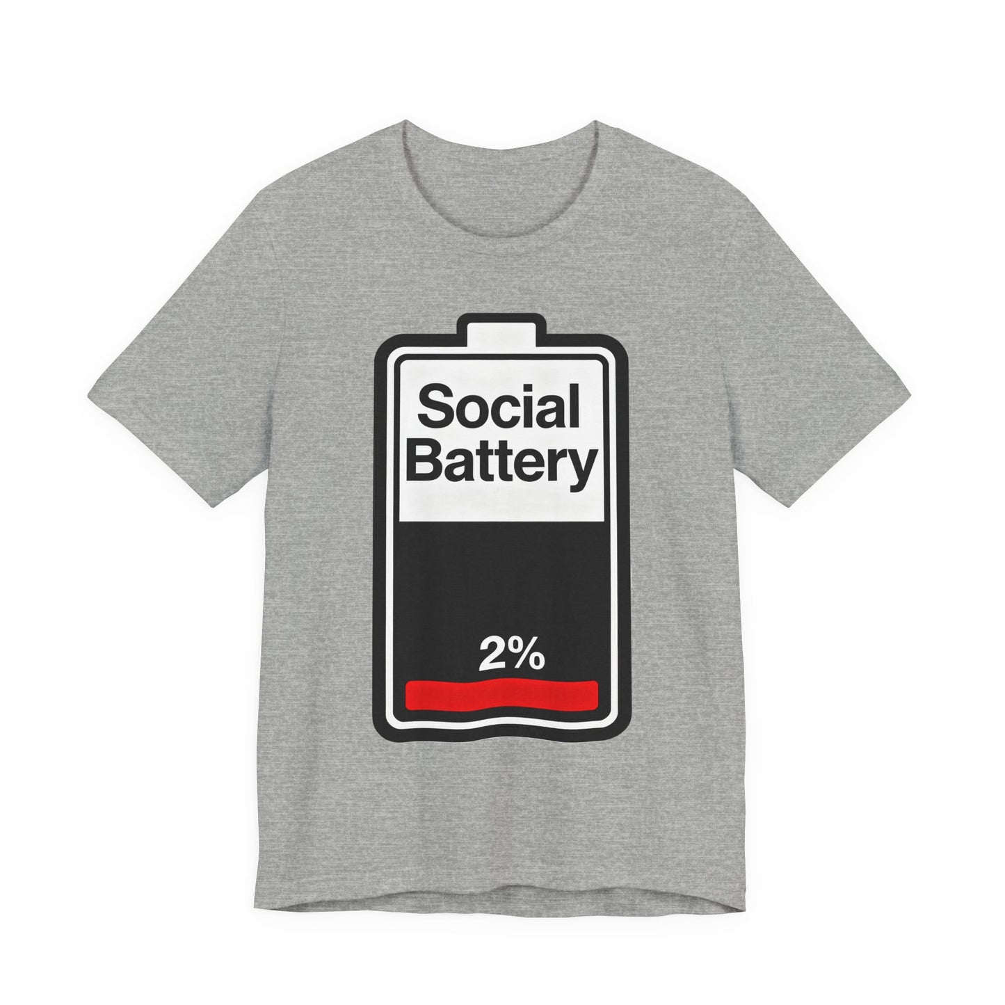 Social Battery 2% T-Shirt — Funny Introvert Low Energy Tee image 32