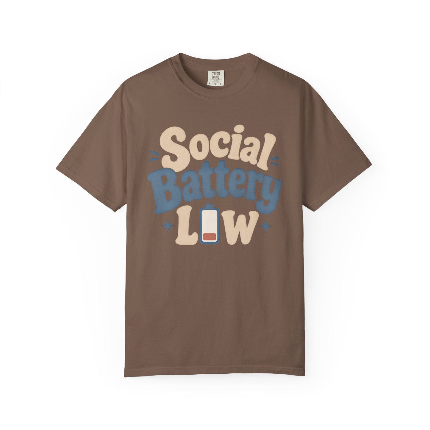 Social Battery Low T-Shirt — Funny Introvert Graphic Tee image