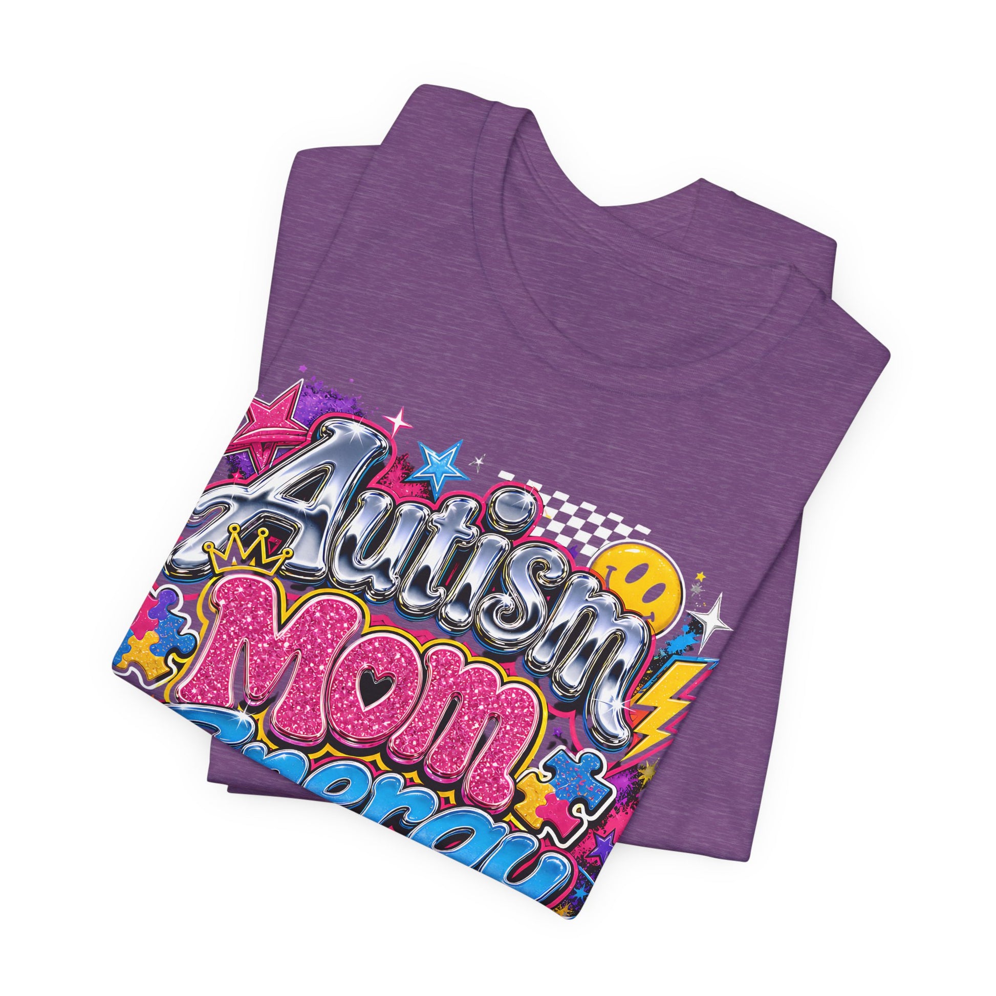 Autism Mom Energy T-Shirt — Colorful Supportive Graphic Tee for Autism Awareness image 19