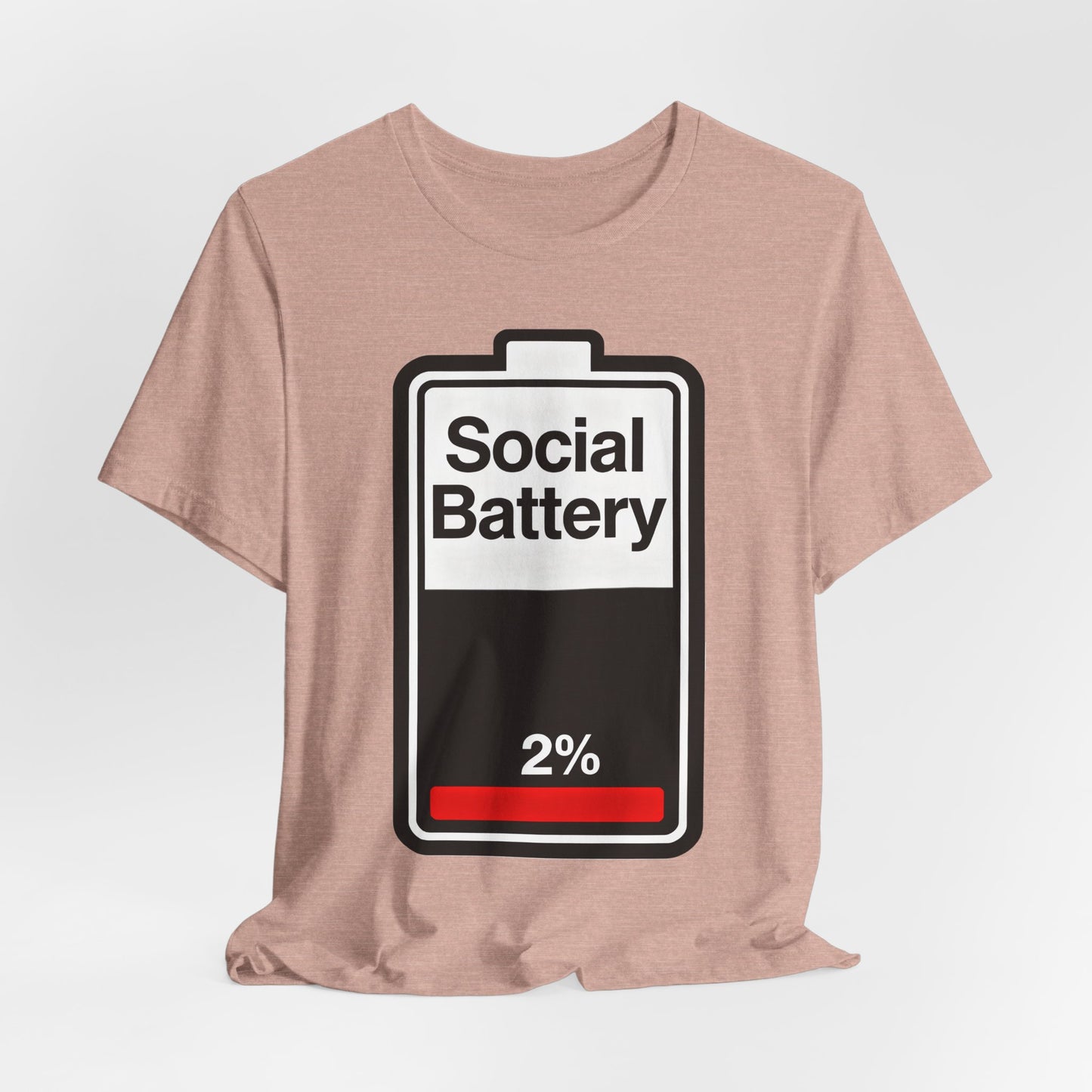 Social Battery 2% T-Shirt — Funny Introvert Low Energy Tee image 11