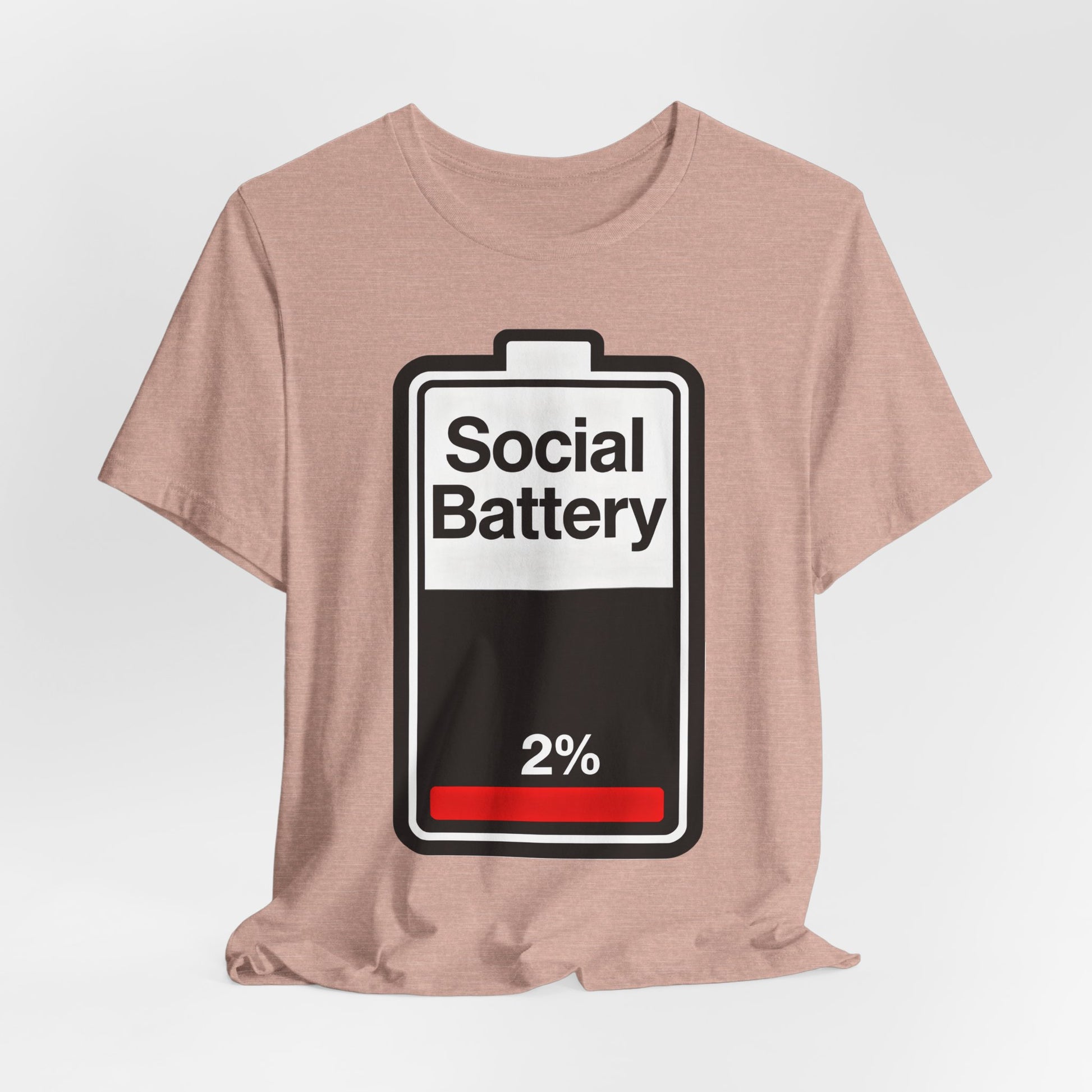 Social Battery 2% T-Shirt — Funny Introvert Low Energy Tee image 11