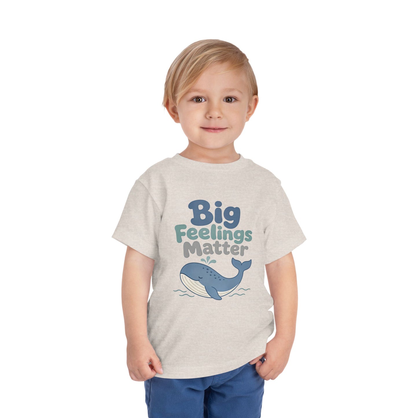 Big Feelings Matter Toddler Tee — Cute Whale Emotional Support Shirt image 10